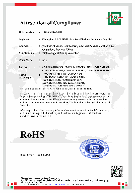 CE ROHS certificate for controller