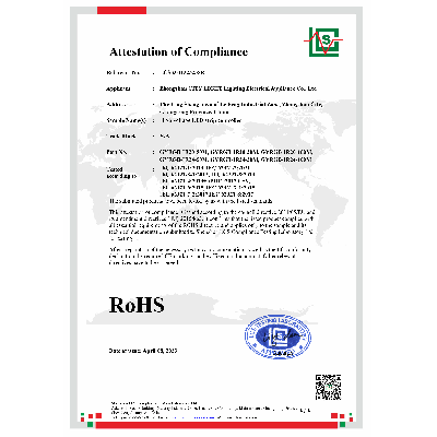CE ROHS certificate for controller