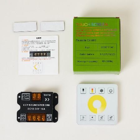 Wireless touch remote control RGBW rainbow lights with voice control, full touch 24V controller, glass panel controller
