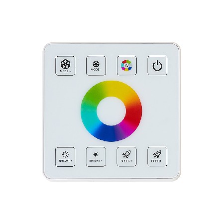 Wireless touch remote control RGBW rainbow lights with voice control, full touch 24V controller, glass panel controller